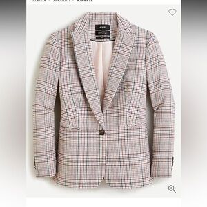 J.Crew Parke blazer in ivory plaid Italian wool